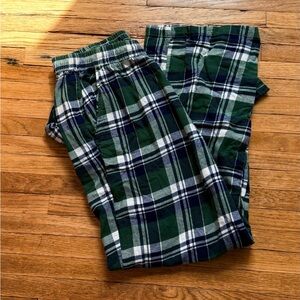 Sincerely Jules Green Navy White Plaid Flannel Pants